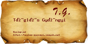 Téglás Gyöngyi névjegykártya